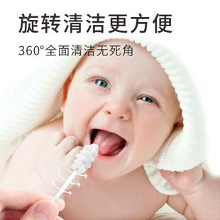 螺旋款婴儿口腔清洁器宝宝舌苔清洗舌头纱布牙刷新生儿乳牙