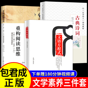 全套3册 文学素养图书三件套包君成文语方程式+重构阅读思维+破解古典诗词 小学初中我的语文作文课 有道精品课录播课包成君图书