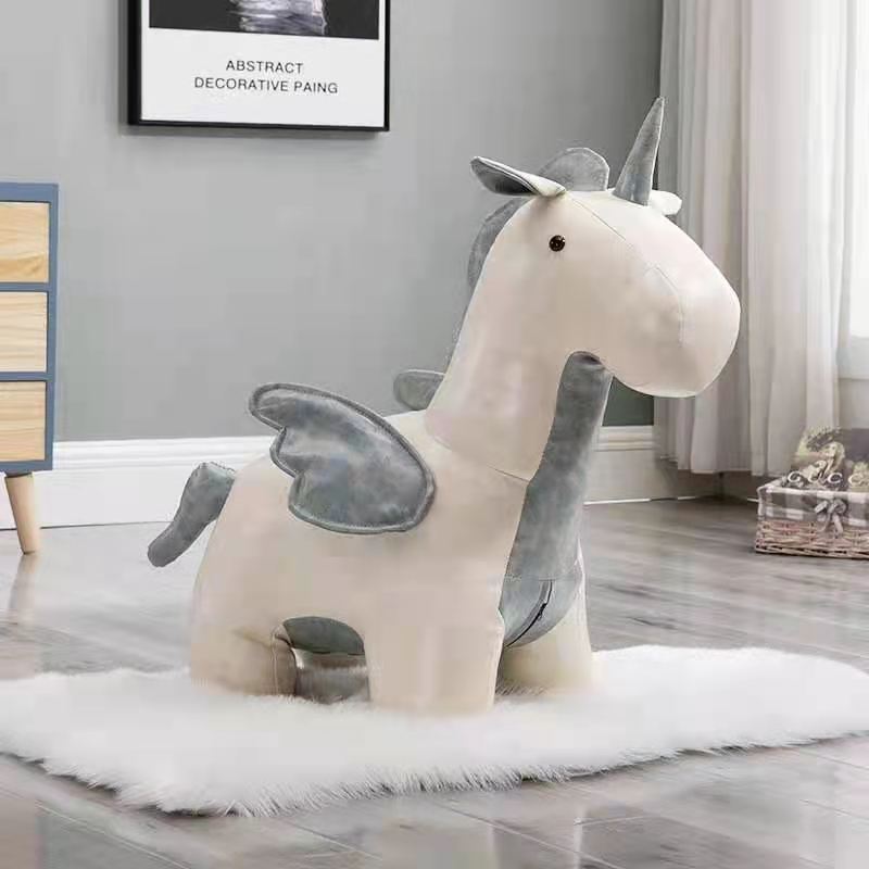 创意小马换鞋凳沙发摆件坐凳可爱卡通矮凳座椅动物独角兽儿童凳子