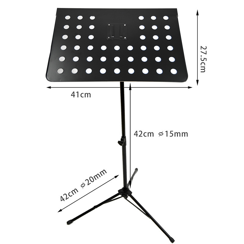 简约黑色加粗乐谱支架 可折叠升降吉他支架乐谱架 古筝乐谱架