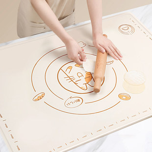 日本硅胶揉面垫加厚食品级刮刀板烘焙工具擀面杖和面垫切面刀全套