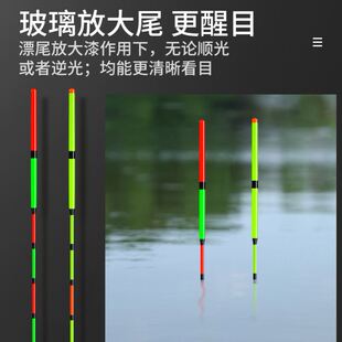 网红新款黄金眼鱼漂鲫鱼漂高灵敏度红绿尾超醒目加粗阴天尾纳米轻