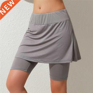 推荐Women Tennis Skorts Sport Athletic Shorts Skirt Solid Co