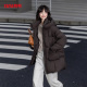 YAYA鸭鸭2024冬加厚时尚百搭休闲连帽潮流宽松女士中长款羽绒服