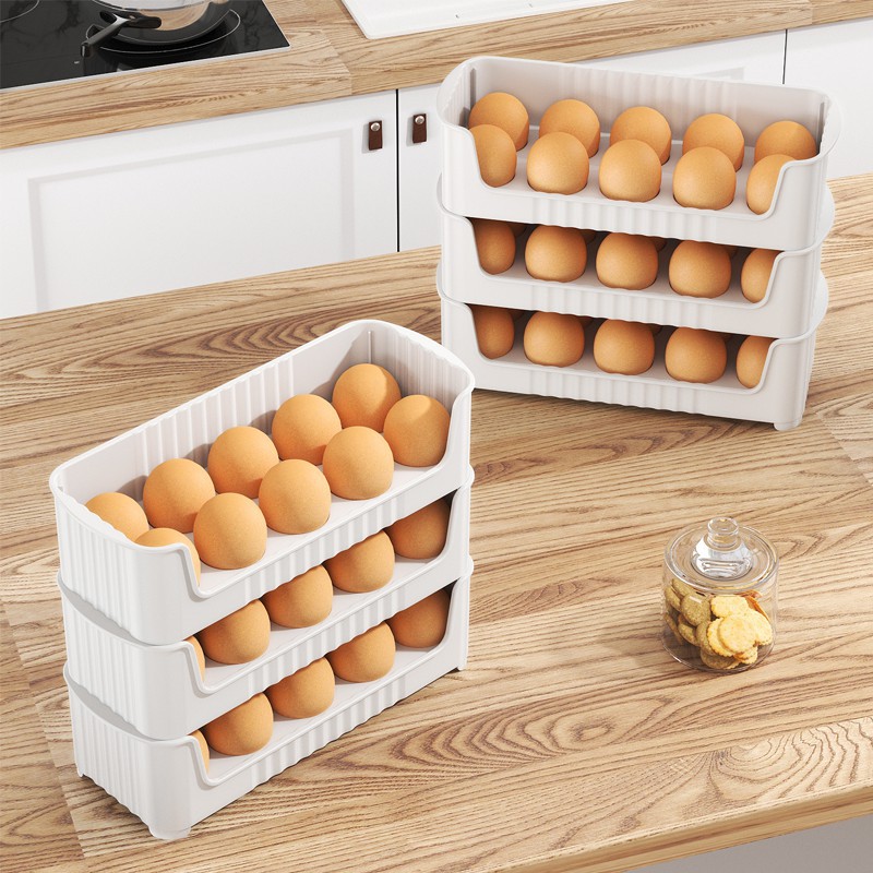 鸡蛋收纳盒冰箱侧门收纳架可叠加厨房