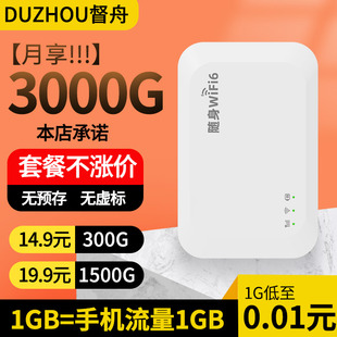 督舟2024新款随身wifi移动无线wi-fi6无线网络无限速4g免插卡wfi宽带路由器家用便携式上网卡5G套餐