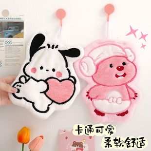 可爱擦手巾挂式卡通卫生间吸水不掉毛毛巾厨房擦手巾擦手抹布手帕