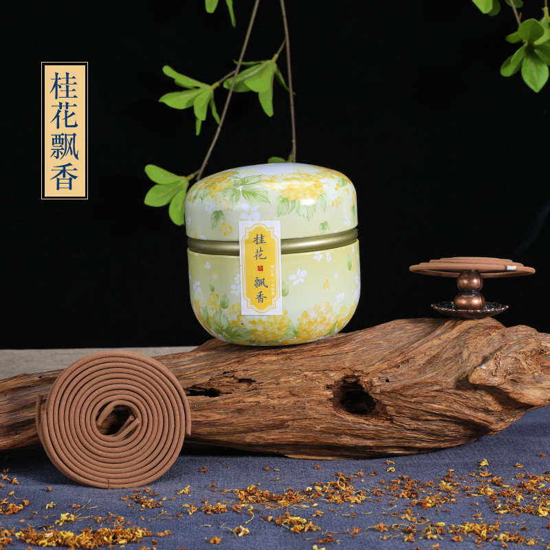 迦印堂桂花香盘香熏香家用室内花香香薰礼佛玫瑰栀子樱花绿茶香