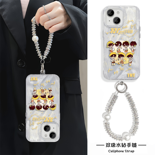 羽纱15ProMax手机壳带挂绳卡通TNTQ版集合iPhone16plus适用硬红米note14高级感13超仙苹果12pm可爱OPPOFindx8