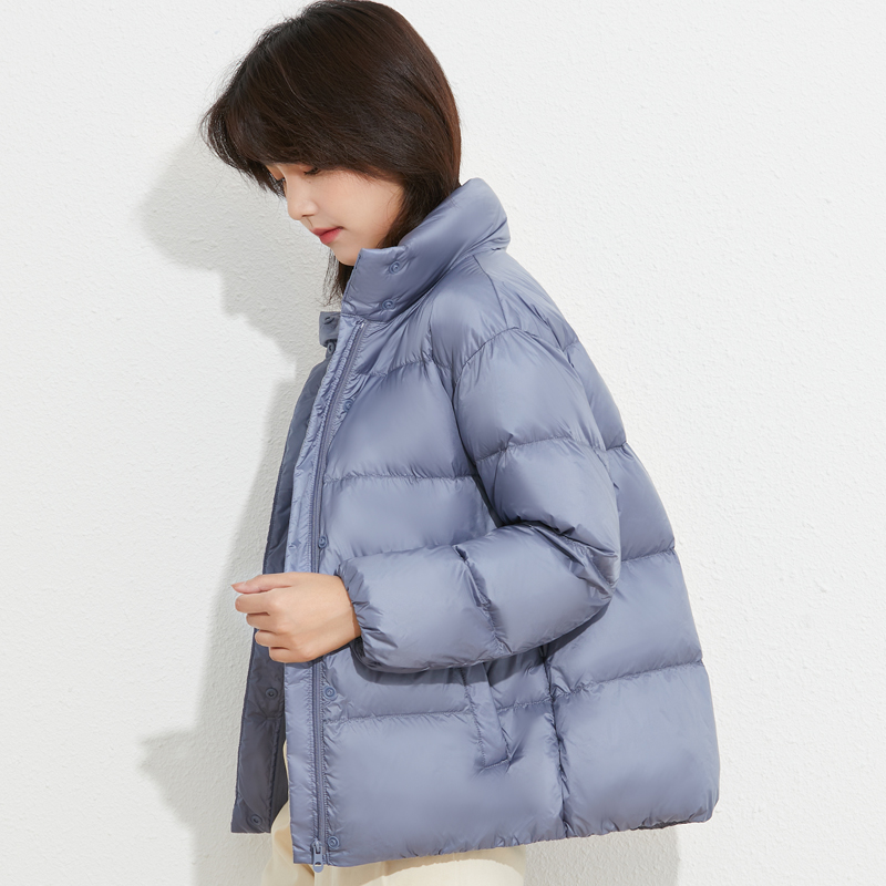 正品波司登羽绒服女白鸭绒轻薄短款面包服小个子宽松时尚外套冬潮
