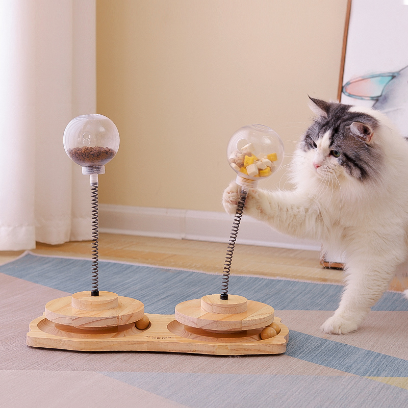 猫玩具逗猫棒漏食球不倒翁狗狗猫咪自嗨解闷神器自动零食喂食器