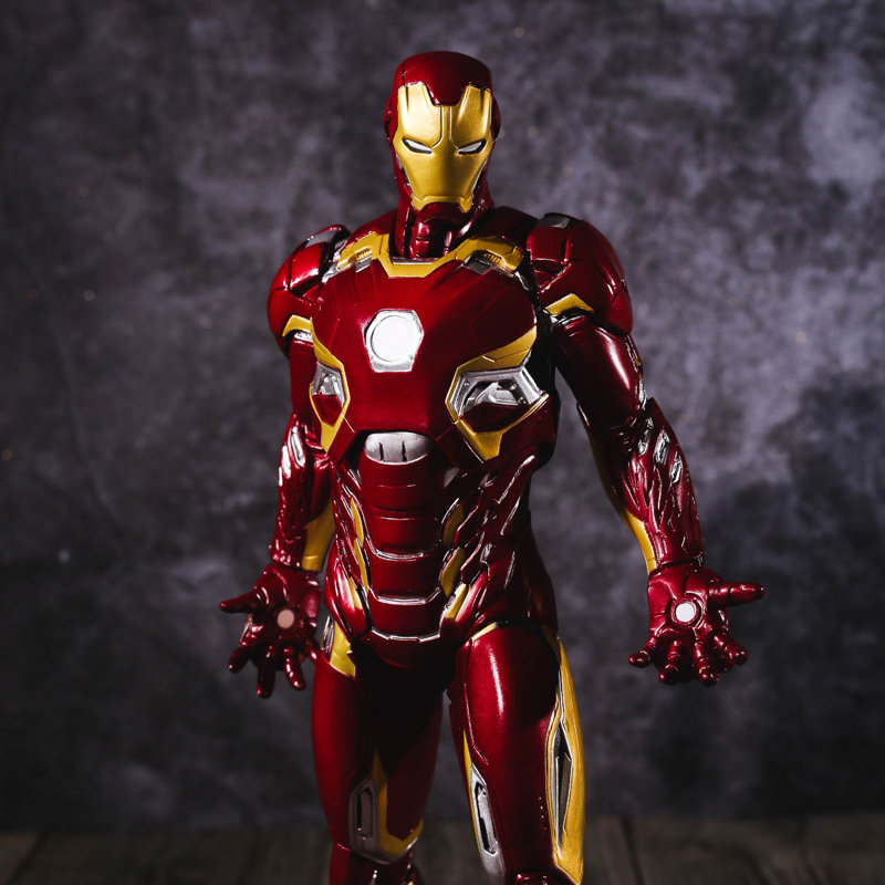 玩悦计划 复仇者联盟钢铁侠逼真手办精致mk45景品模型 收藏礼物