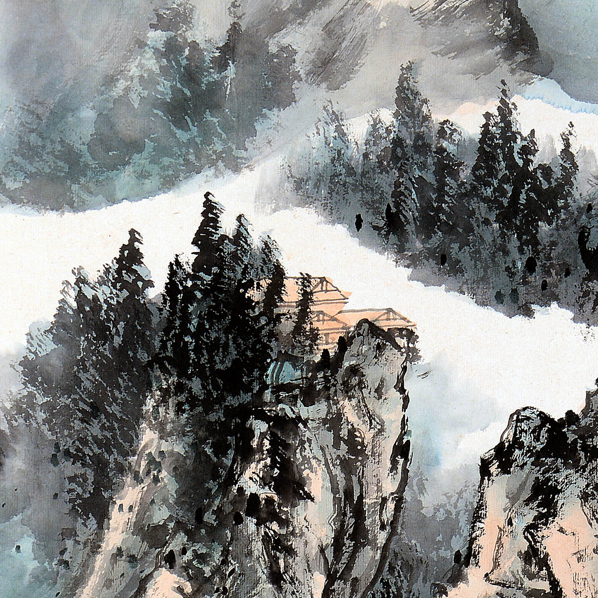 乐震文《秋山雅致图》名家名作