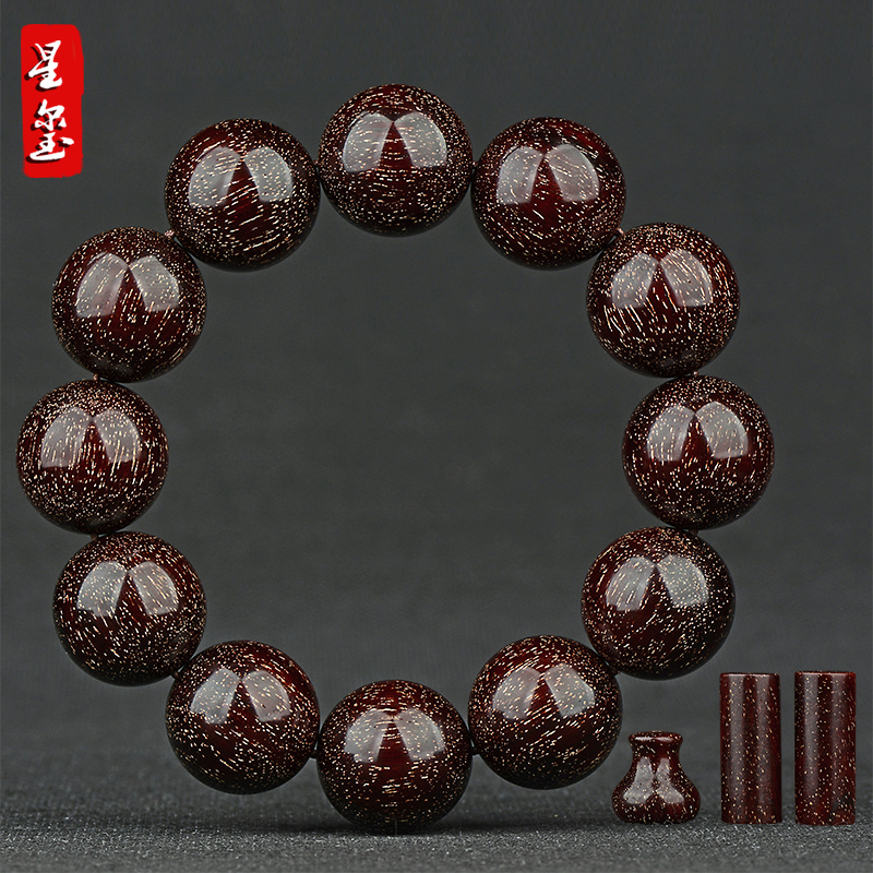星玺印度小叶紫檀手串2.0爆满金星360度孤品收藏款老料男款佛珠|msdalam kategori Aksesori/Barang Kemas Fesyen, gelang - dari Buy2taobao.com untuk memberikan perkhidmatan ejen Taobao profesional membeli