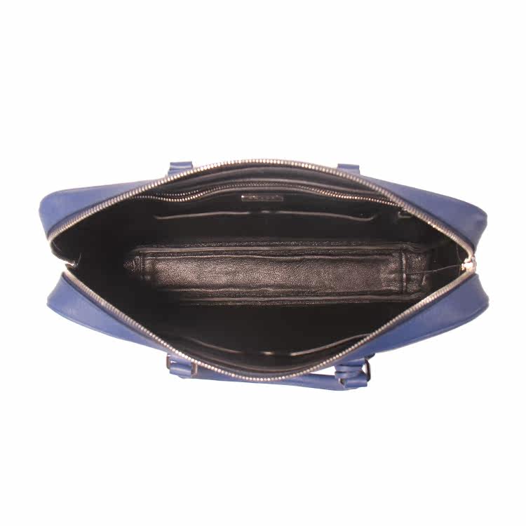 【9.9新】prada普拉达男士蓝色牛皮密码锁手提包公文包vs0363