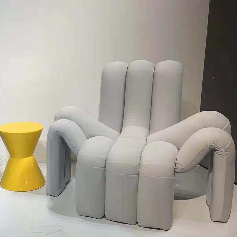 意式布艺极简设计师款蜘蛛沙发实木艺术休闲样板房酒店异形蜘蛛椅