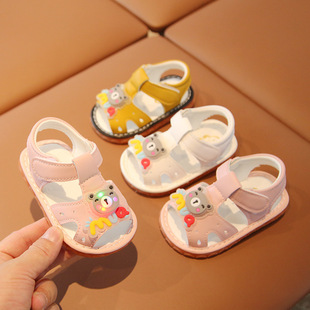 婴儿鞋1到2岁一件代发宝宝亮灯凉鞋2024春夏男童0-2岁婴幼儿女宝