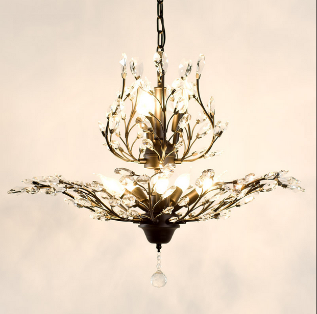 Northern Europe crystal a chandelier modern Simplicity a living room Restaurant originality branch loft lamps and lanterns Retro Iron art Bar counter personalityin the Decoration main material , Lamps , Chandelier category - from Buy2taobao.com to provide professional Taobao agent buy service