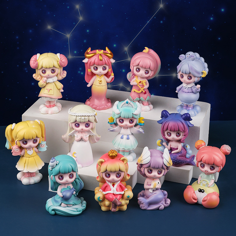 十二星座奇缘盲盒手办创意机箱模型车载摆件儿童情人节生日礼物