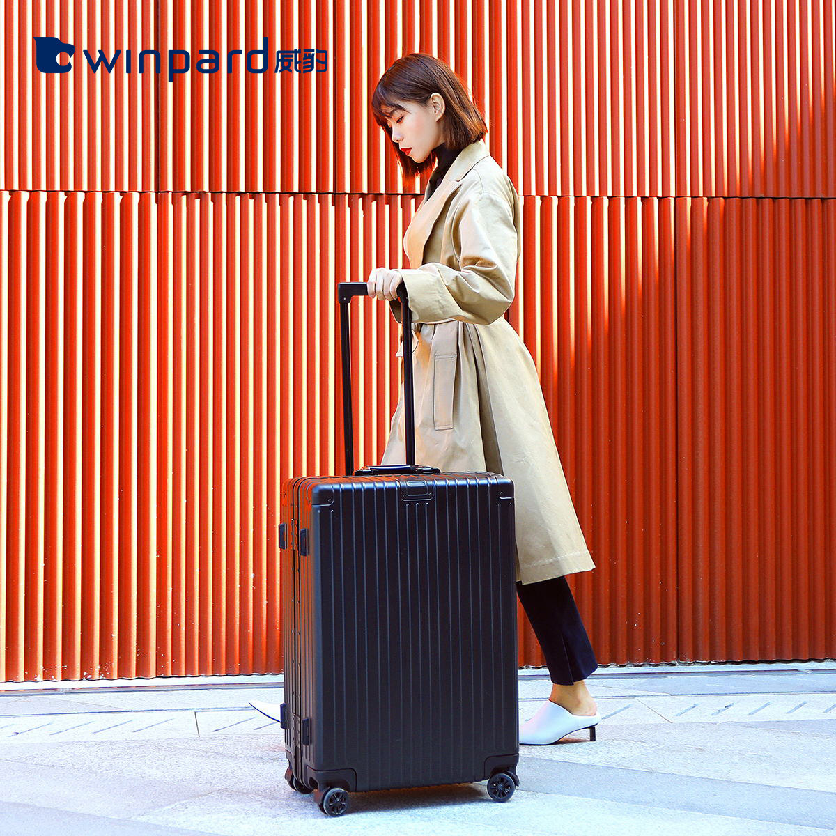威豹 简约纯色女生拉杆箱行李箱20寸登机箱 24寸男士万向轮旅行箱