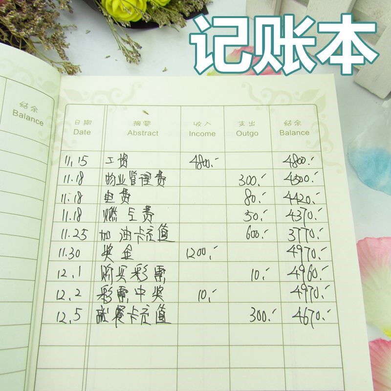 记账本手账本支出收入家庭理财笔记本女懒人随身多功能现金花销册