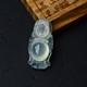 玻璃种翡翠精品弥勒佛吊坠挂件老坑玉石飘花佛公玉坠女款站佛挂件