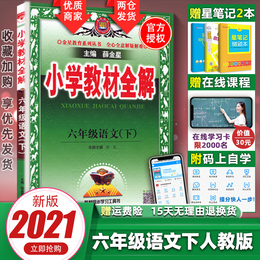 2021版小学教材全解六年级语文下册人教版含看拼音写词语用学而思培优53天天练暑假作业课前预习教材解读薛金星6年级语文课本下册