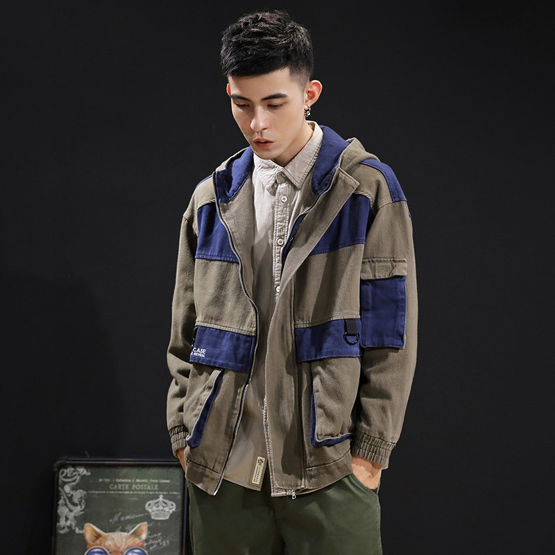 牛仔外套男春秋季新款工装牛仔衣宽松潮流褂子潮牌男士百搭夹克潮