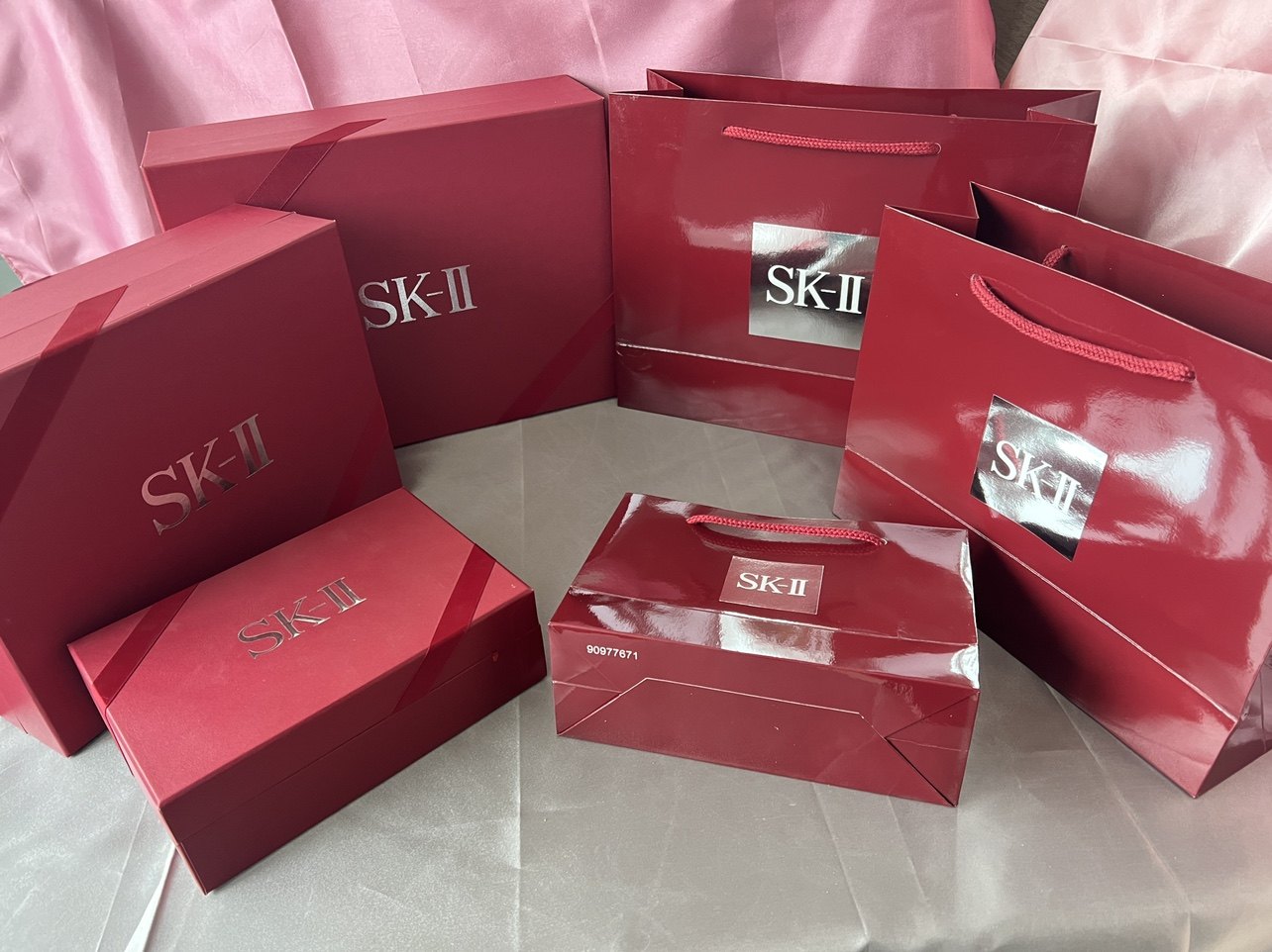 专柜sk-ii/sk2/skii礼盒包装盒神仙水小灯泡面霜礼品盒礼袋空盒子