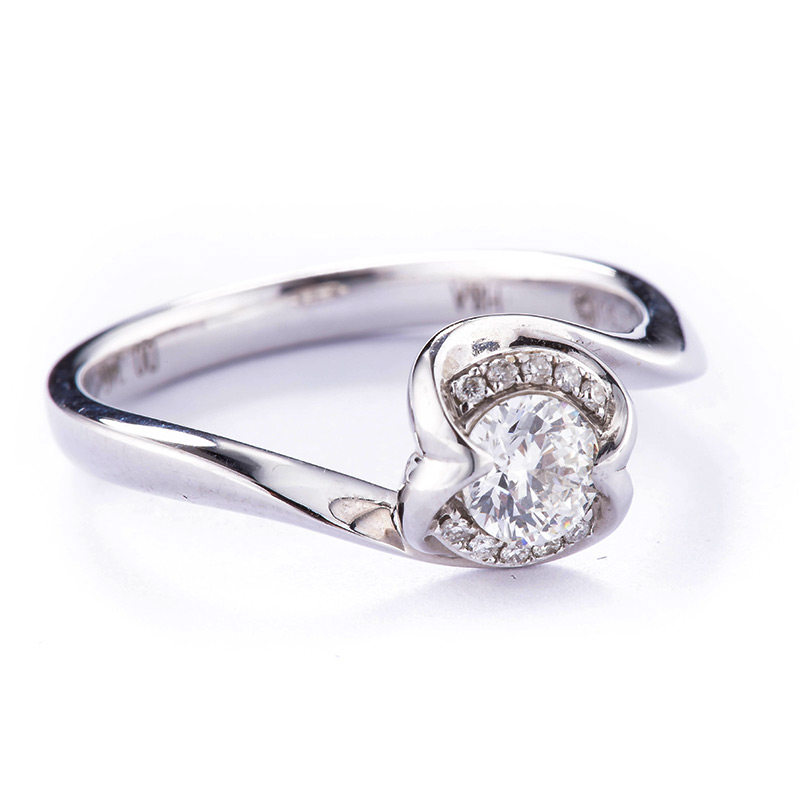 富润美钻 0.346克拉 vvs f-g色 18k金钻石戒指