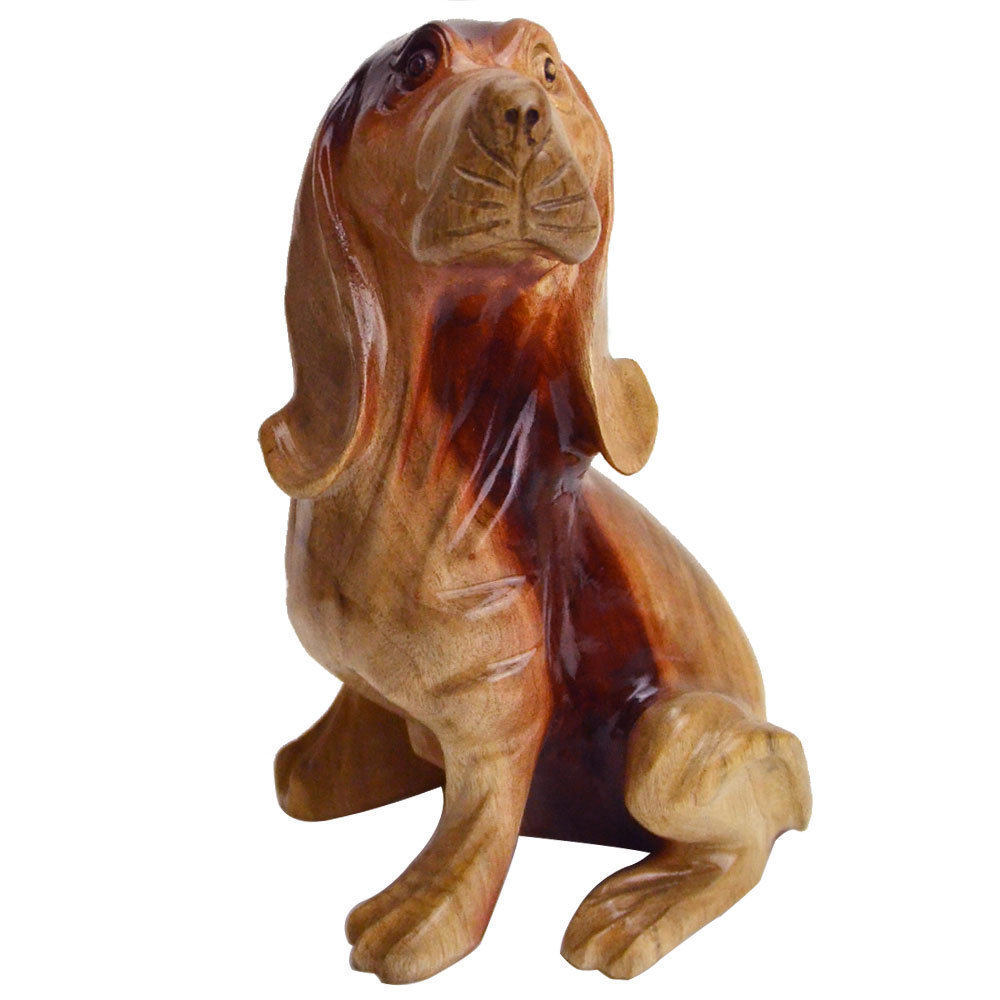 工艺品礼品 实木香樟木狗桌面摆件 生肖狗吉祥物木雕工艺摆设
