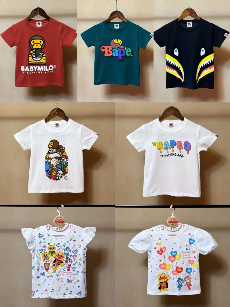 2024新品夏季小猴猿人童装纯棉透气水印卡通圆领休闲儿童短袖T恤
