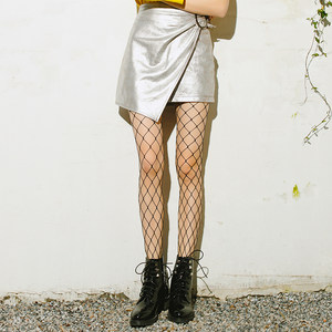 网格渔网袜女潮黑色大中小网格鱼网袜子连裤袜丝袜高腰性感网眼袜