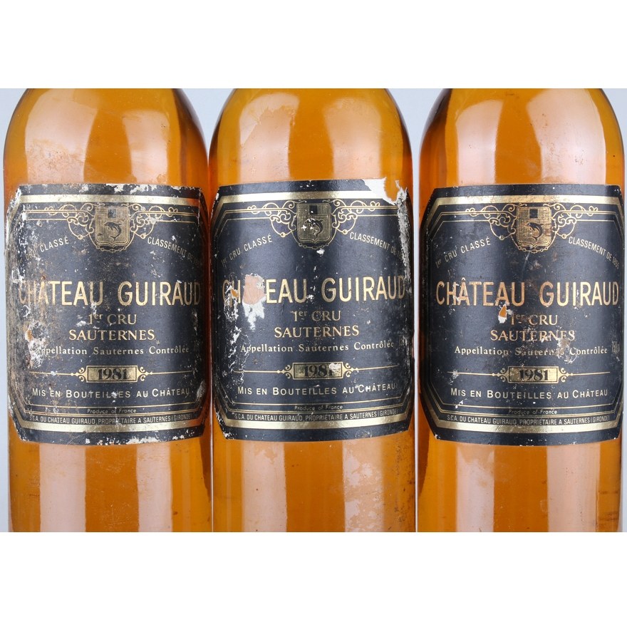 6瓶1981年芝路庄园贵腐甜白chateau guiraud