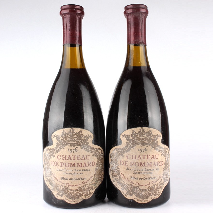 2瓶1976年波玛酒庄干红葡萄酒chateau de pommard
