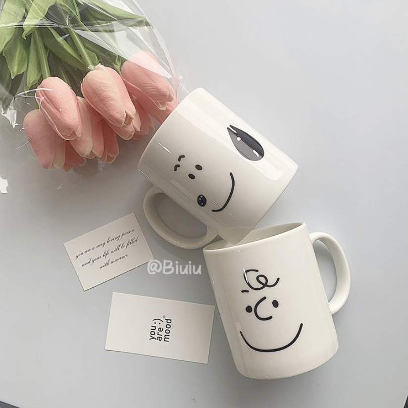 Biuiu自制查理史努比陶瓷马克杯 水杯简约牛奶杯情侣杯牙杯在类目 餐饮具, 杯子/水杯/水壶, 马克杯中 - 来自Buy2taobao.com提供专业的淘宝代购服务