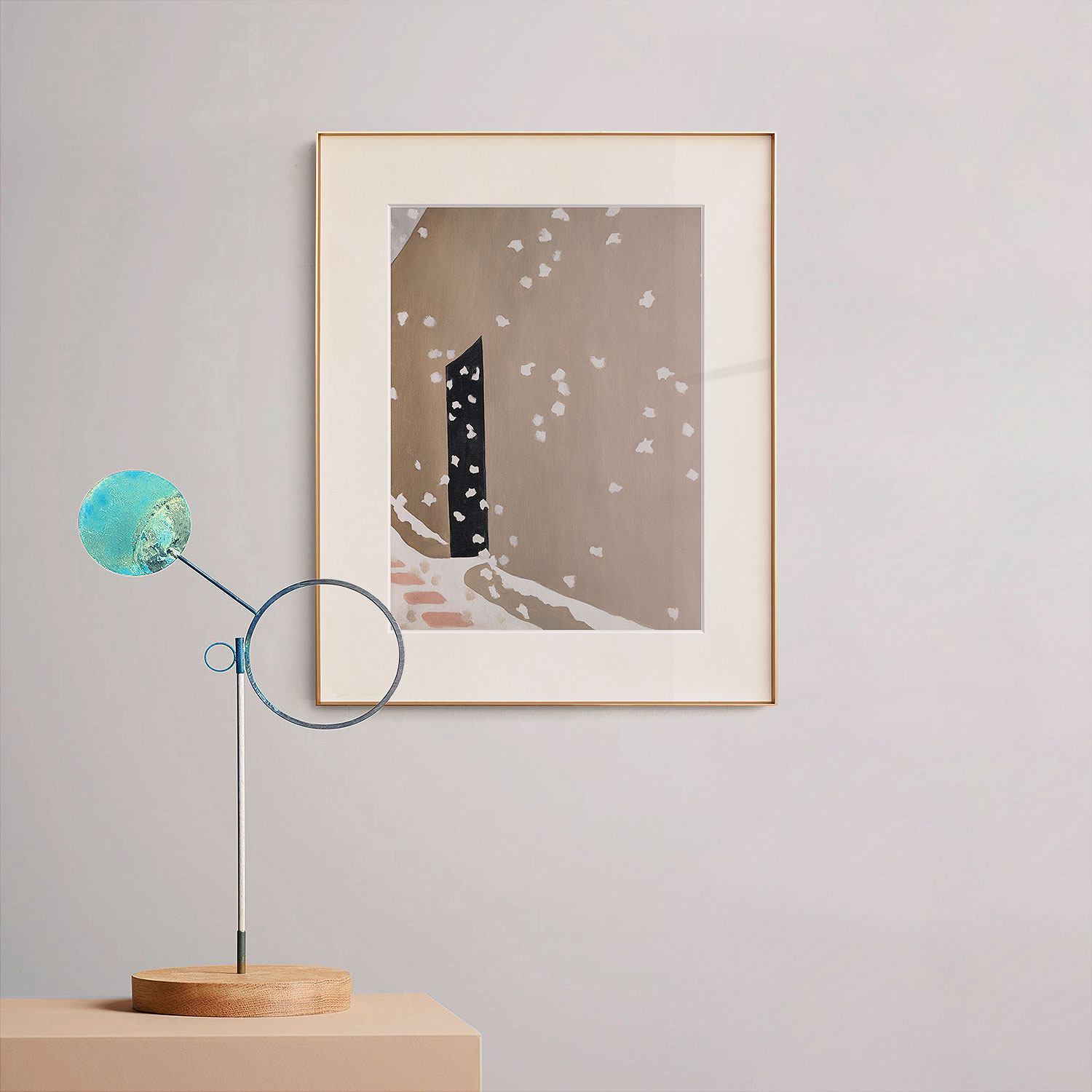 瑞雪乔治亚欧姬芙大师抽象风景装饰画现代简约客厅玄关艺术壁画