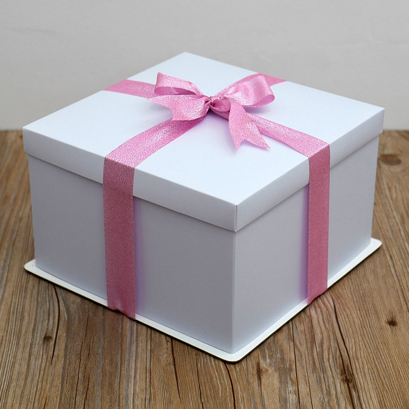 热销慕斯生日蛋糕6寸_蓝色 双层蛋糕盒6/8/10/12寸单层生日蛋糕盒芝士