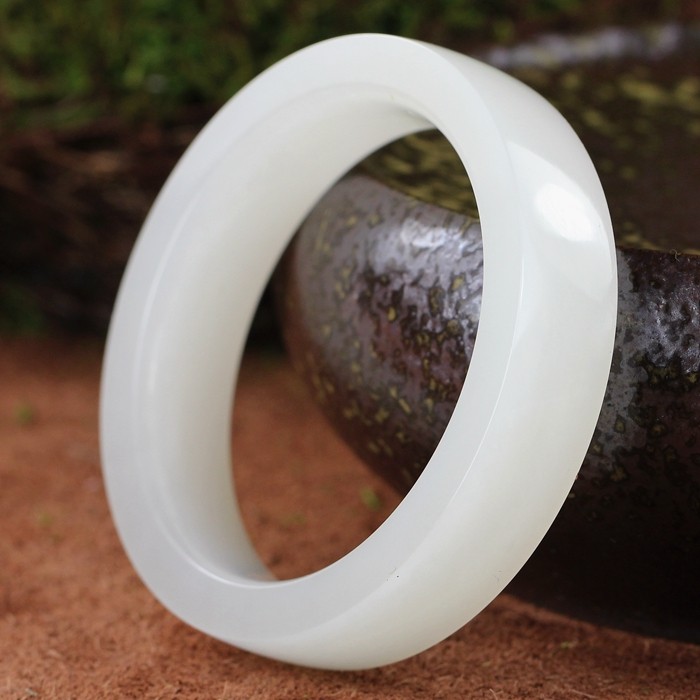 【新疆直供】 80.08克 和田玉羊脂白玉手镯 内径58.1mm