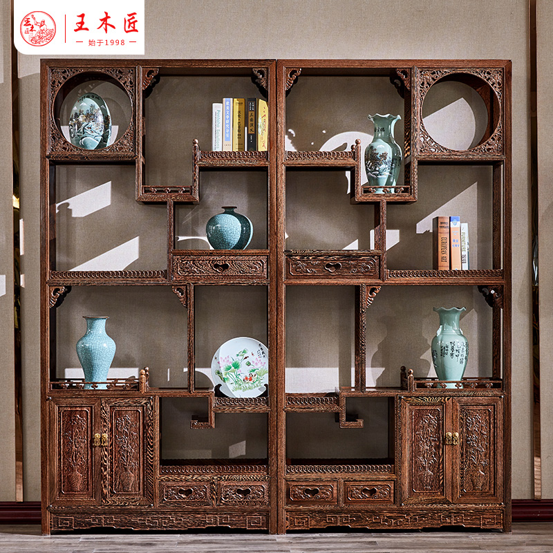 王木匠 雞翅木金錢博古架多寶閣展示架 中式明清古典紅木家具在類目 住宅傢俱, 红木家具, 红木博古架中 - 來自Buy2taobao.com提供專業的淘寶代購服務