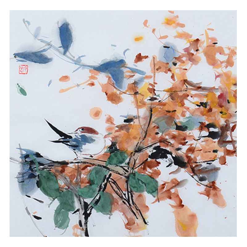 【双十二】华东师范 卢金德 中美协会员《庭院》海派著名画家