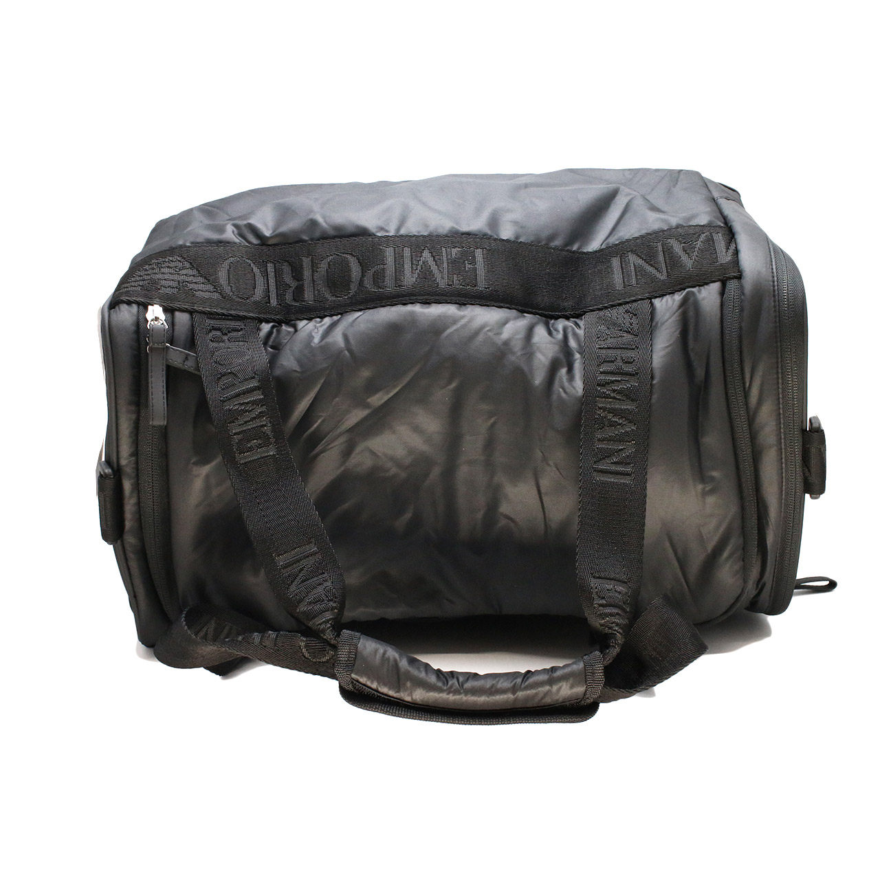 [9.8新]阿玛尼armani黑色中性尼龙旅行袋