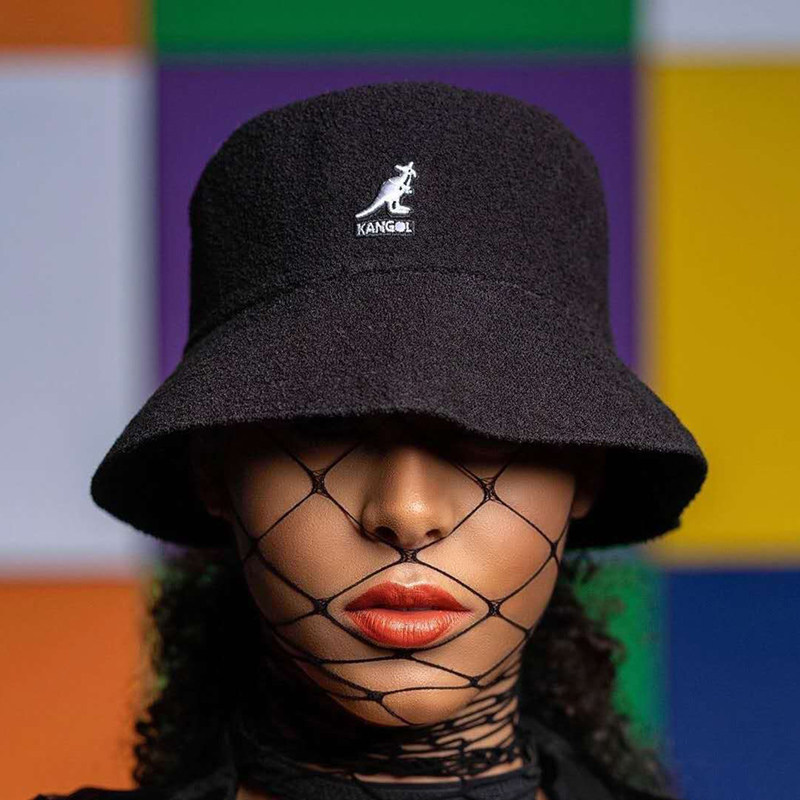 袋鼠帽子kangol渔夫帽平顶正品代购网眼羊毛女男夏潮流坎戈尔盆帽