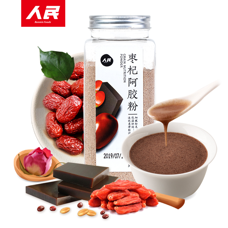 人民食品 枣杞阿胶粉330g 五谷营养即食冲饮代餐粉营养早餐食品在类目 咖啡/麦片/冲饮, 天然粉粉食品中 - 来自Buy2taobao.com提供专业的淘宝代购服务