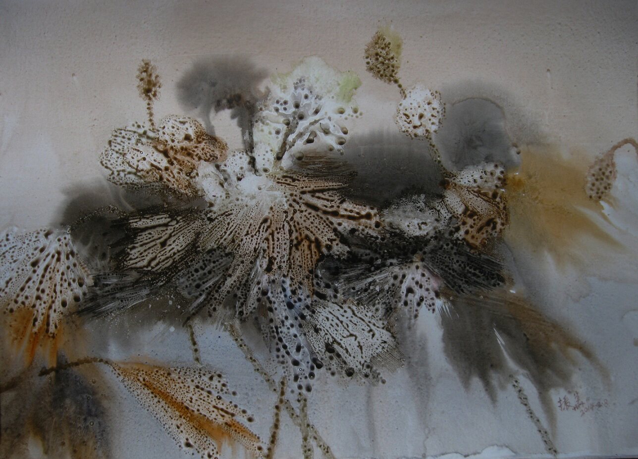 赵振华《荷塘争妍》