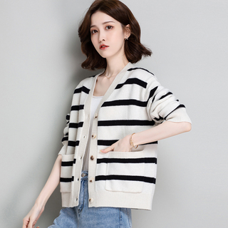 针织开衫毛衣外套女显瘦气质短款上衣