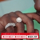 kream s925 纯银天然珍珠戒指男女同款嘻哈指环ins asap rocky