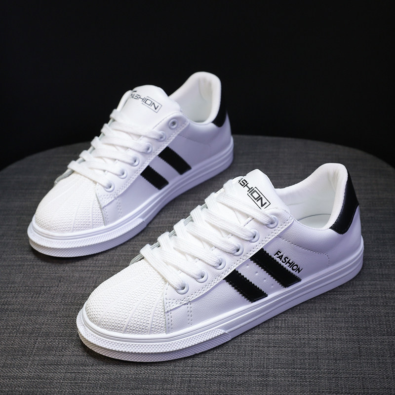 贝壳鞋小白鞋女2019新款秋季贝壳头板鞋秋款平底秋鞋子女潮鞋学生