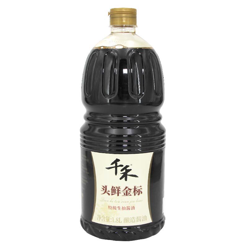 千禾头鲜金标生抽1.8升餐饮家用调味酱油炒菜烹饪凉拌鲜酱油四川