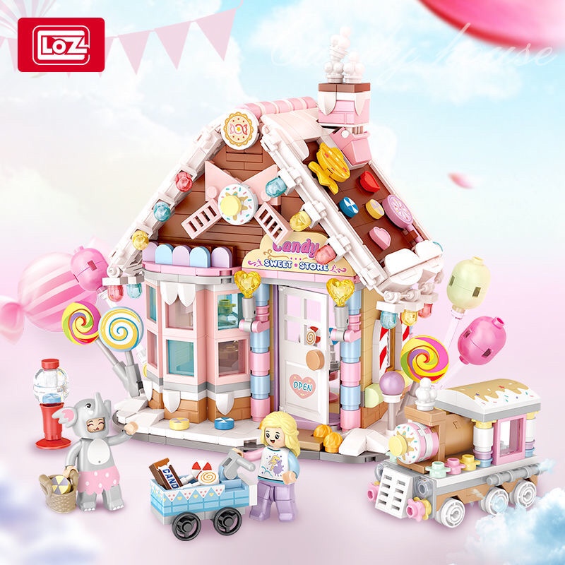 LOZ糖果屋儿童建筑模型摆件房子积木拼装玩具益智男女孩生日礼物